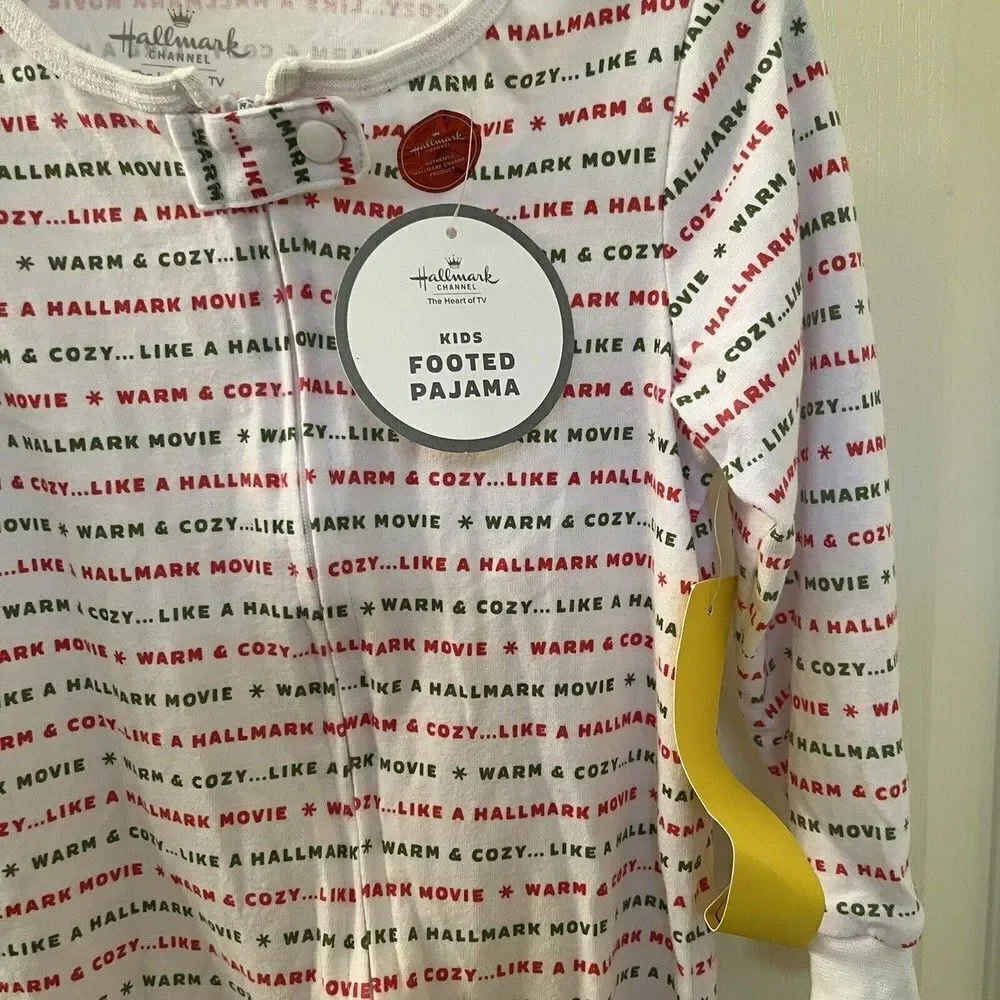 Hallmark Movie Channel Kids Footed Pajamas Footie Christmas Size 3T NWT